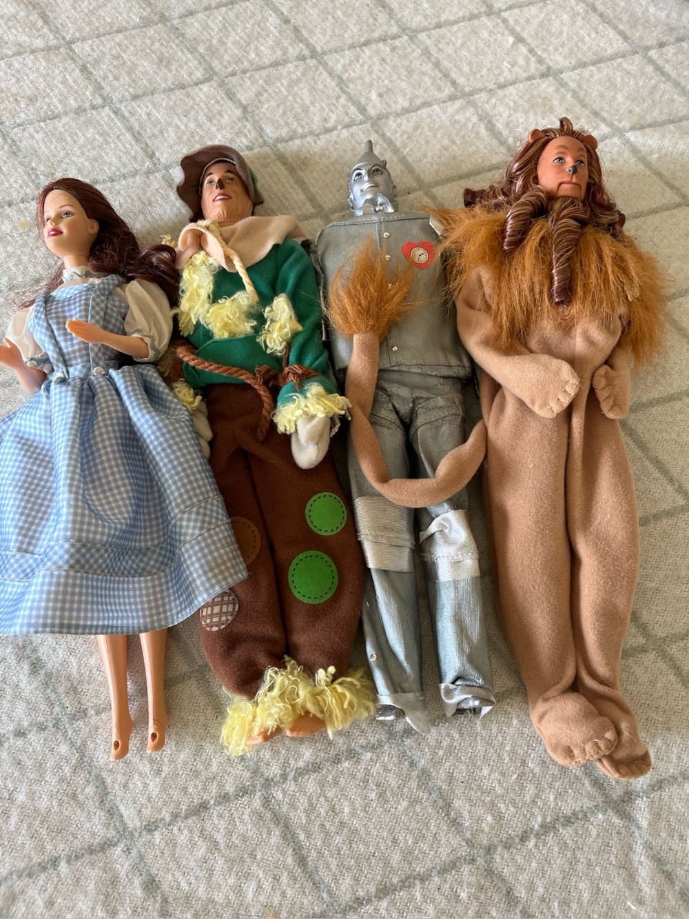 Wizard of Oz Character Doll Set - Blue, Green, Silver, Brown